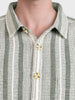 Men's Cream Regular Fit Striped Casual Shirt