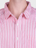 Men's Pink Regular Fit Striped Casual Shirt