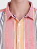 Men's Pink Regular Fit Striped Casual Shirt