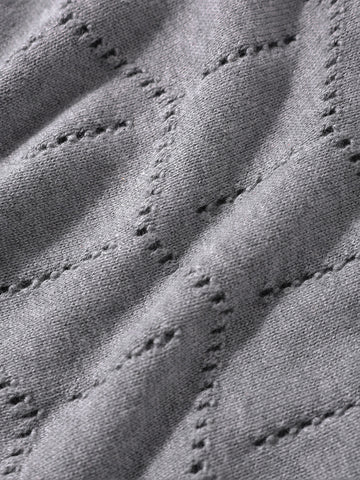Men's Grey Melange Oversized Fit Textured Flat Knit T-Shirt