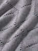 Men's Grey Melange Oversized Fit Textured Flat Knit T-Shirt