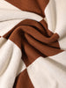 Men's Brown Oversized Fit Textured Flat Knit Polo T-Shirt