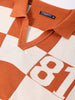 Men's Orange Oversized Fit Textured Flat Knit T-Shirt