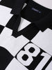Men's Black Oversized Fit Textured Flat Knit T-Shirt