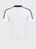 Men's Cream Slim Fit Embroidered Flat Knit Polo T-Shirt