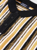 Men's Yellow Oversized Fit Textured Flat Knit Polo Collar T-Shirt