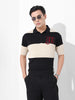 Men's Cream Oversized Fit Textured Flat Knit T-Shirt