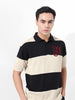 Men's Cream Oversized Fit Textured Flat Knit T-Shirt