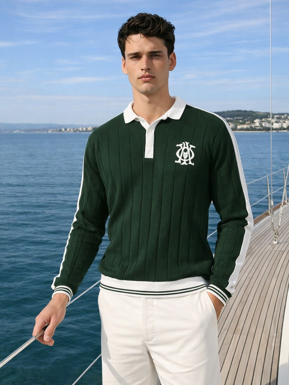 Men's Bottle Green Oversized Fit Textured Flat Knit T-Shirt