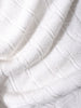 Men's White Slim Fit Textured Flat Knit Polo Collar T-Shirt