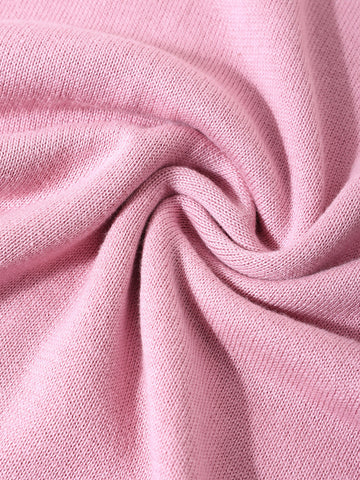 Men's Pink Slim Fit Textured Flat Knit Polo Collar T-Shirt