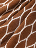 Men's Brown Slim Fit Textured Flat Knit T-Shirt