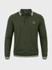Men's Olive Slim Fit Solid Polo T-Shirt