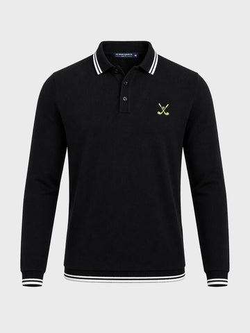 Men's Black Slim Fit Textured Flat Knit T-Shirt