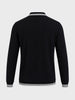 Men's Black Slim Fit Textured Flat Knit T-Shirt