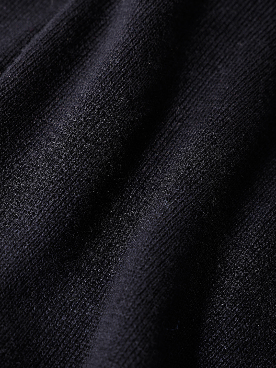 Men's Black Slim Fit Textured Flat Knit T-Shirt