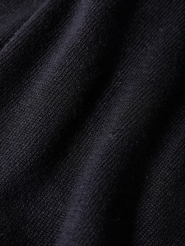 Men's Black Slim Fit Textured Flat Knit T-Shirt