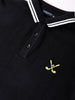 Men's Black Slim Fit Textured Flat Knit T-Shirt