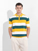 Men's Yellow Oversized Fit Polo Power T-Shirt