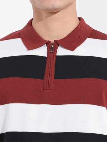 Men's Black Oversized Fit Polo Power T-Shirt