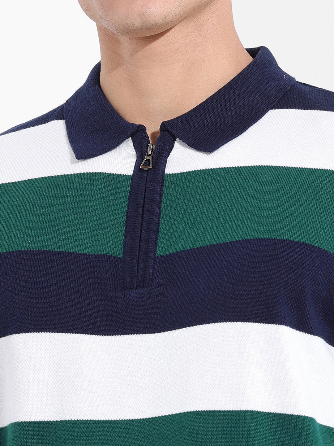 Men's Blue Oversized Fit Polo Power T-Shirt
