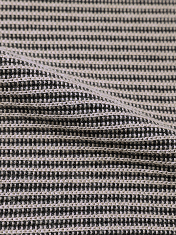 Men's Black Slim Fit Textured Flat Knit Polo Collar T-Shirt