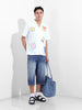 Men's White Relaxed Fit Embroided Resort Wear Shirt