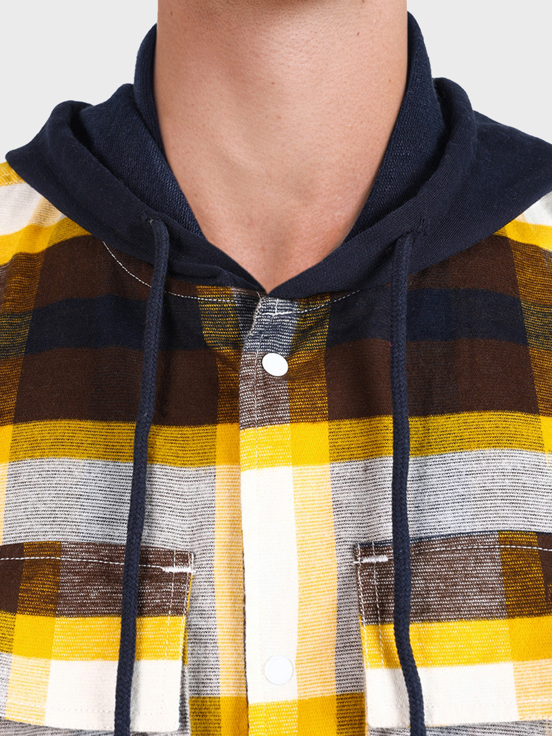 Men's Brown Boxy Fit Checked Casual Shirt