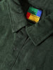 Men's Green Boxy Fit Embroided Street Wear Shirt