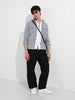 Men's Grey Regular Fit Solid Casual Shirt