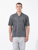 Men's Grey Relaxed Fit Solid  Resort Wear Shirt