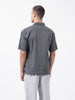 Men's Grey Relaxed Fit Solid  Resort Wear Shirt
