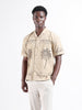 Men's Beige Relaxed Fit Resort Wear Shirt
