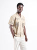 Men's Beige Relaxed Fit Resort Wear Shirt