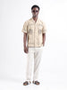 Men's Beige Relaxed Fit Resort Wear Shirt