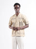 Men's Beige Relaxed Fit Resort Wear Shirt