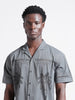 Men's Grey Relaxed Fit Solid  Resort Wear Shirt
