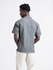 Men's Grey Relaxed Fit Solid  Resort Wear Shirt