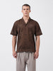 Men's Brown Relaxed Fit Solid  Resort Wear Shirt