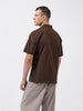 Men's Brown Relaxed Fit Solid  Resort Wear Shirt