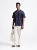 Men's Blue Relaxed Fit Solid  Resort Wear Shirt