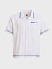 Men's White Relaxed Fit Embroided Resort Wear Shirt