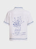 Men's White Relaxed Fit Embroided Resort Wear Shirt