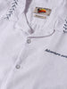 Men's White Relaxed Fit Embroided Resort Wear Shirt