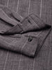 Men's Grey Slim Fit Striped Casual Shirt