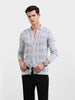 Men's Grey Slim Fit Flat Knit Textured Shirt