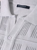 Men's Grey Slim Fit Flat Knit Textured Shirt