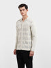 Men's Green Slim Fit Flat Knit Textured Shirt