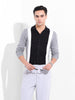 Men's Black Slim Fit Textured Flat Knit Shirt