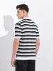 Men's Grey Slim Fit Textured Flat Knit Shirt